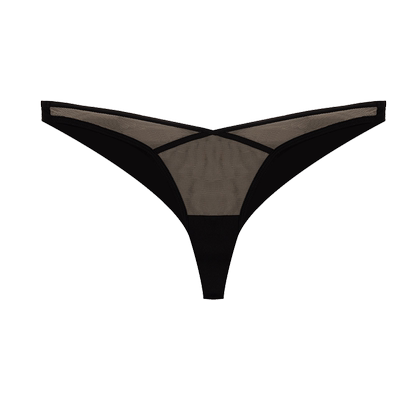 HERSENSES/何识无弹网纱中腰T裤