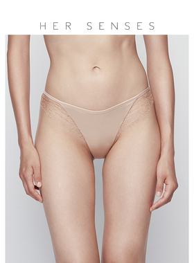 HER SENSES/何识极织系列半手工睫毛列维斯蕾丝性感低腰T裤 P104