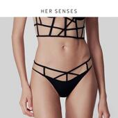 何识艺塑系列线条低腰不规则线条T裤 HER SENSES P121