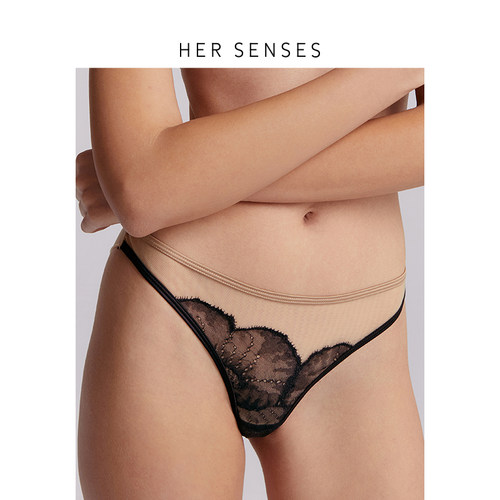 列维斯蕾丝性感中腰三角裤