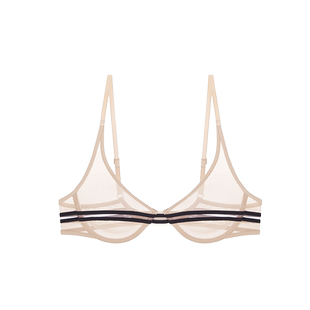 HER SENSES/何识重构系列网布简约拼接长三角钢圈文胸B117