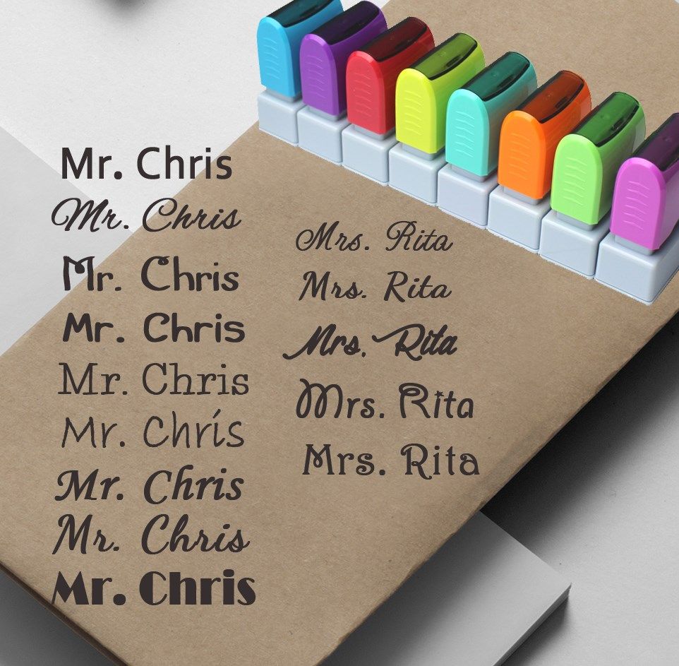 teacher name custom stamp signature calligraphy selfing ink
