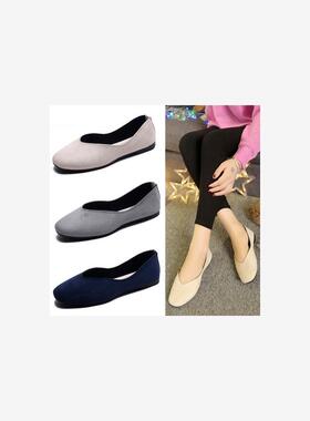 women flat shoes big size 42大码女单鞋平底鞋懒人鞋