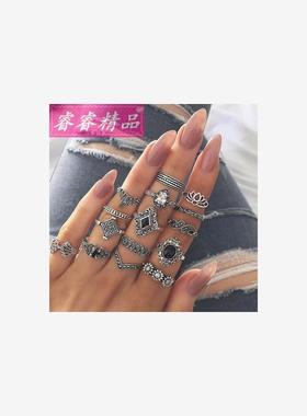 15pcs/set hand ornament trend finger ring female joint rings