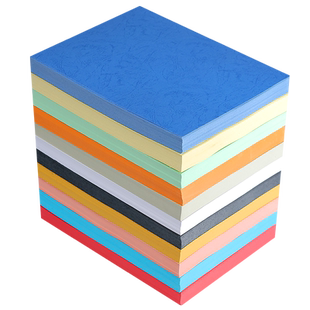 皮纹纸a4封面纸彩色230g封面装订合同文件标书160g克包胶装机A3++花纹云彩天蓝浅蓝色白色黄厚打印封皮纸卡纸