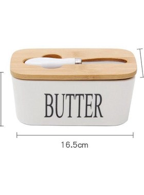 Butter Box Nordic Ceramic Container Storage Tray Dish Cheese