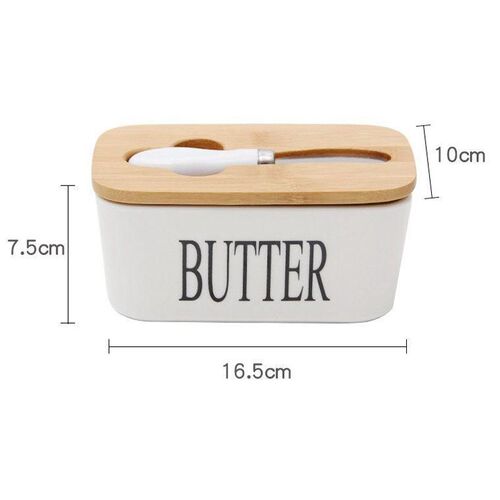 Butter Box Nordic Ceramic Container Storage Tray Dish Cheese