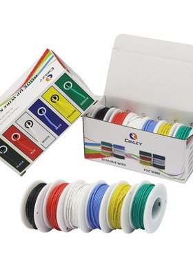 30/28/26/24/22/20/18awg 6-color flexible silicone wire tinne