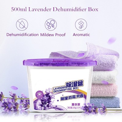500ml Lavender Mini Dehumidifier  Home Wardrobe Clothes Drye