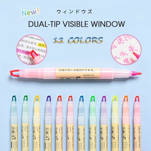 Andstal 12 Colors New Window Tip Pastel Color Highlighter P