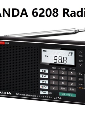 PANDA 6208 Radio lithium battery three band TF card U disk