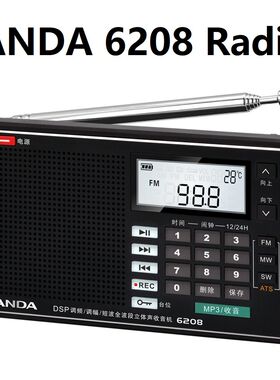 PANDA 6208 Radio lithium battery three band TF card U disk