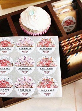 54pcs/lot(6 Sheets)Hand made Flower Design colorful round f