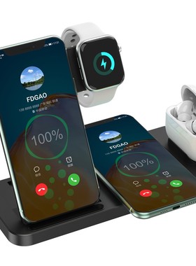 FDGAO 15W Qi Fast Wireless Charger Stand For iPhone 11 XR X