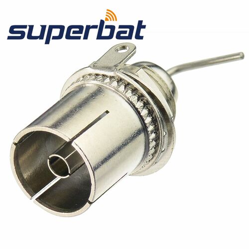 Superbat TV(PAL) Jack Bulkhead Straight RF Coaxial Connecto