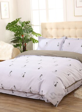 King Size Bed Set  Cotton No Pilling Bed Cotton Set Incl