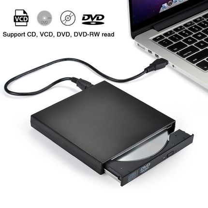 USB External DVD CD RW Disc Burner Combo Drive Reader for Wi