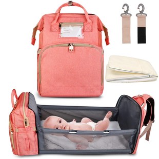 Diaper Bag Moms and Dads Backpack Multifunctional Baby Bed