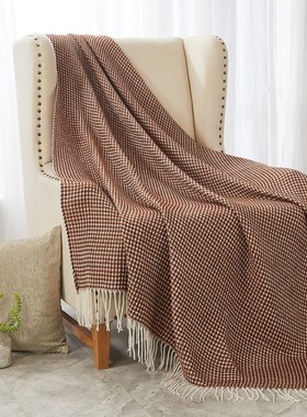 Acrylic Throw Blanket Waffle Weave Nordic Bedspread Bed Home