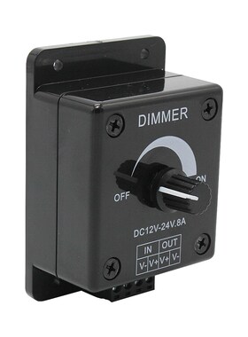 DC 12V 24V 8A LED Dimmer Switch Brightness Adjustable Single