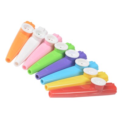 24pcs Assorted Colors Plastic Kazoos Kids Preschool Educatio