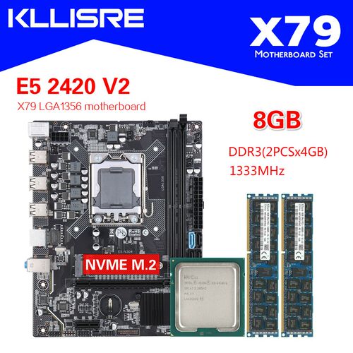 X79 1356 motherboard set with Xeon LGA 1356 E5 2420 V2 cpu 2