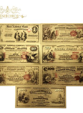 7pcs/lot For 1875's America Banknote Sets Dollar Banknote i