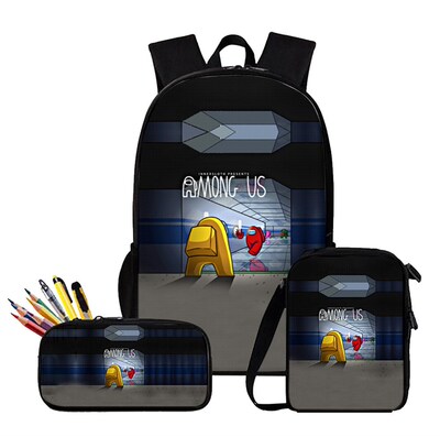 Weysfor 3pcs/Set Backpack 2020 New Game Among US Fashion Ba