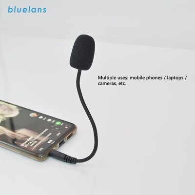 Portable Microphones ABS + Sponge  Universal 3.5mm Plug Fle