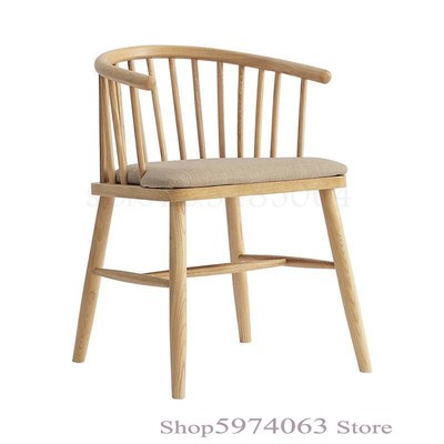Solid Wood Desk Chair Modern Minimalist Home Back Wooden Cha