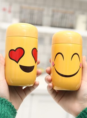 Super Cute Smiling Face Expression Thermos Cup Stainless St