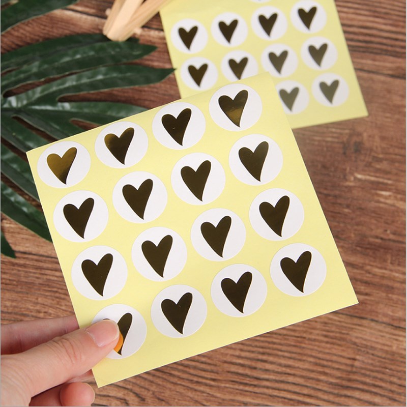 160 Pcs/lot Kawaii Hot stamping Heart Scrapbooking Paper La