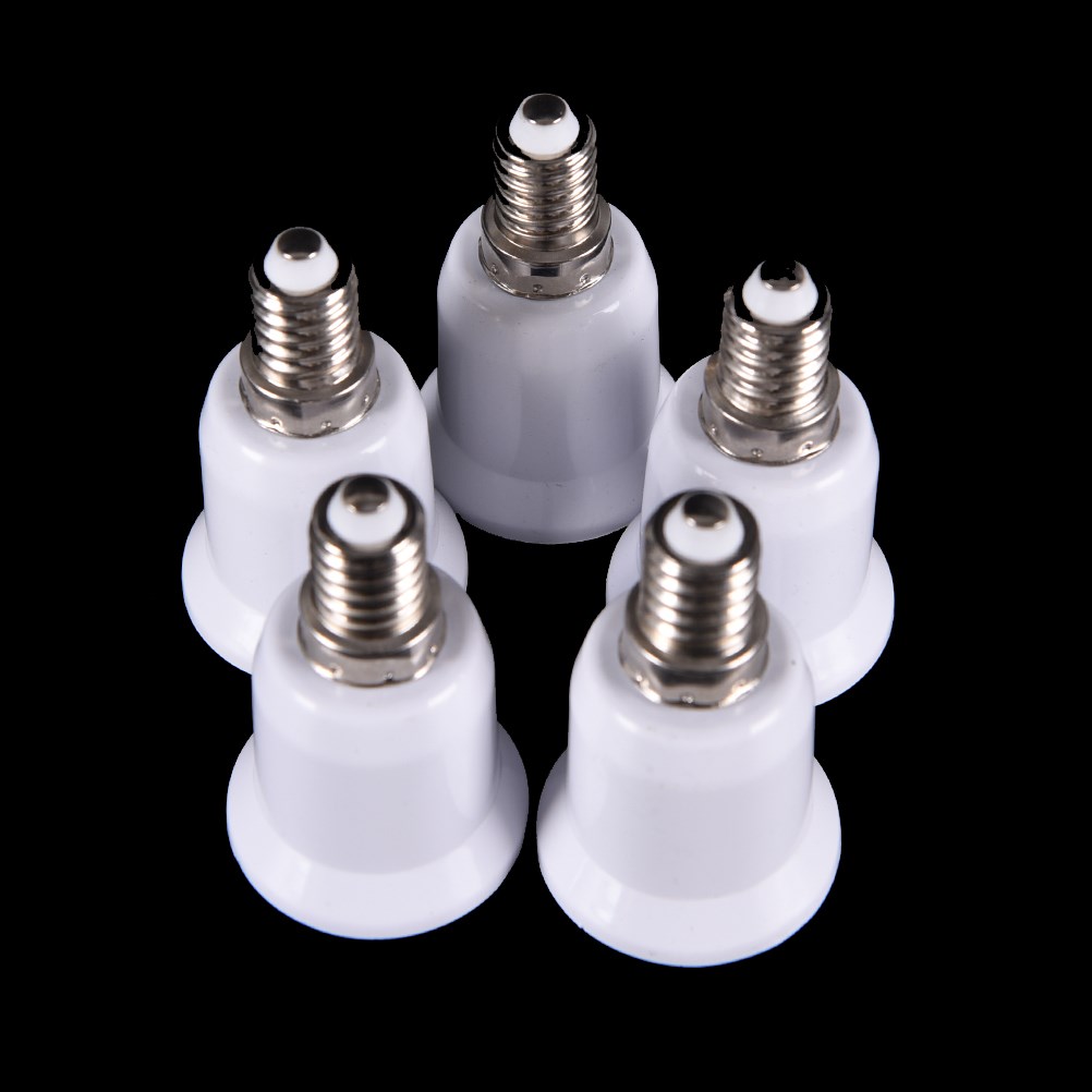 5Pcs E14 to E27 Base Screw Light Lamp Bulb Holder Adapter So