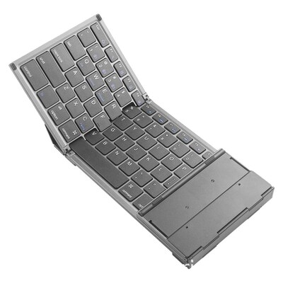 B066 Foldable Bluetooth Keyboard, Wired Rechargeable Portab