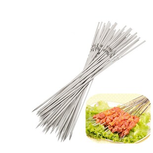 15pcs! Reusable 33cm metal long skewers Needle stainless ste