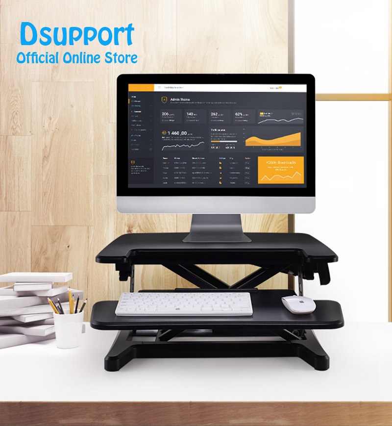 Loctek M7S Easyp Height Adjustable Sit Stand Desk Riser Fold