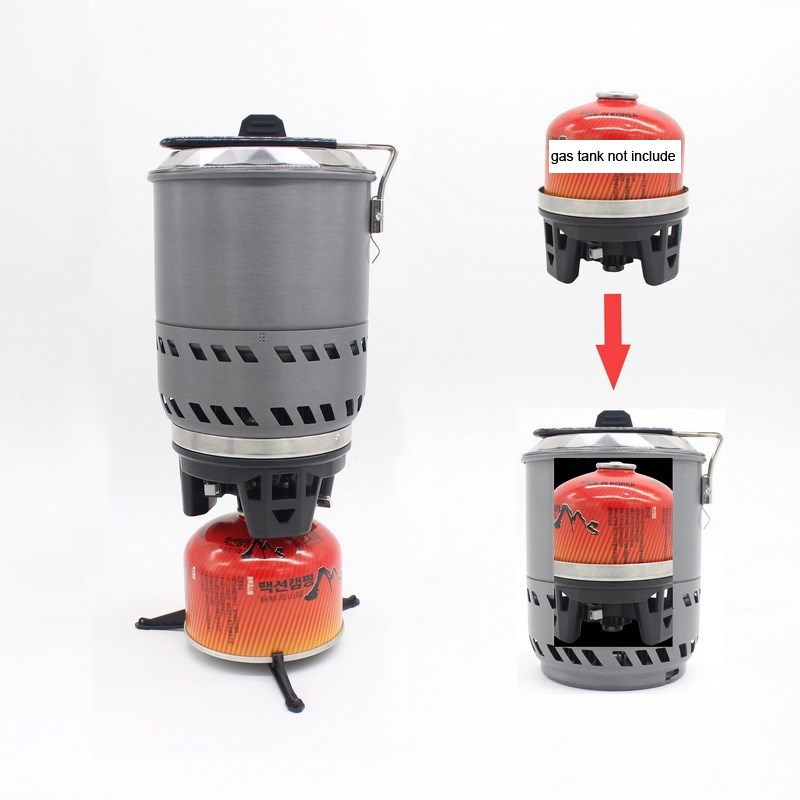 Windproof Portable Outdoor Camping One-Piece Cookware Integr