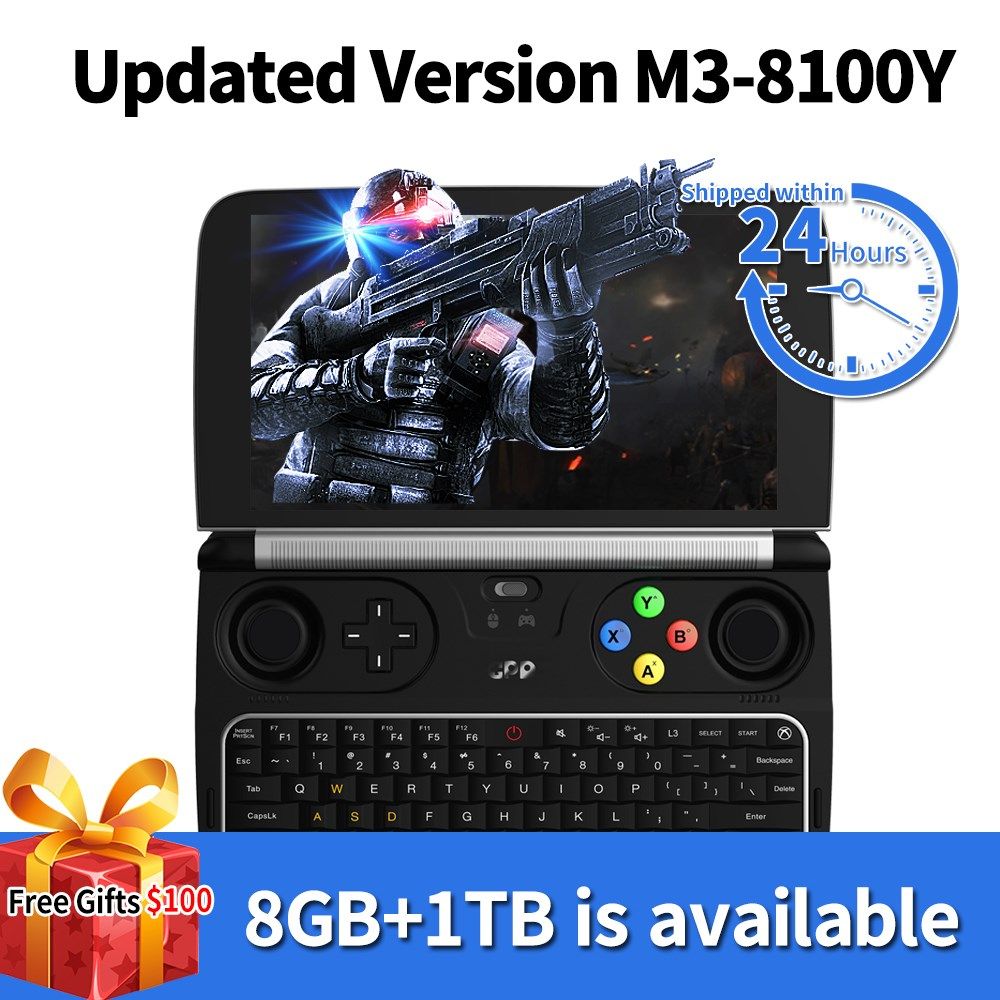 gpd win 2 win2 intel core m3 8100y quad core 6.0 inch gamep