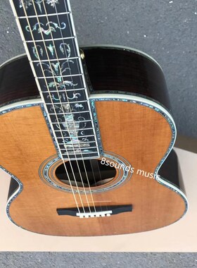 free shipping solid cedar wood top OOO 45 acoustic guitar a
