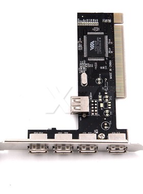 USB 2.0 4 Port 480Mbps High Speed VIA HUB PCI Controller Ca