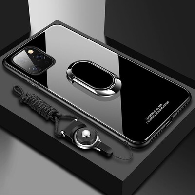 OceSap For iPhone 11 Pro Max Case Hard Tempered Glass With