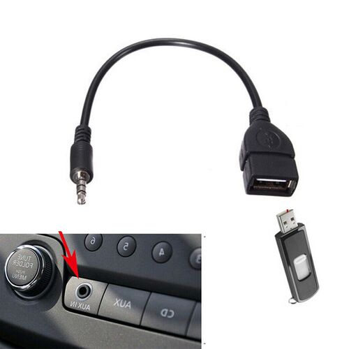 3.5mm AUX Audio Plug To USB 2.0 OTG Adapter Converter USB A