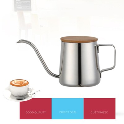 Hot 350ml Stainless Steel Coffee Pots Long Narrow Spout Goos