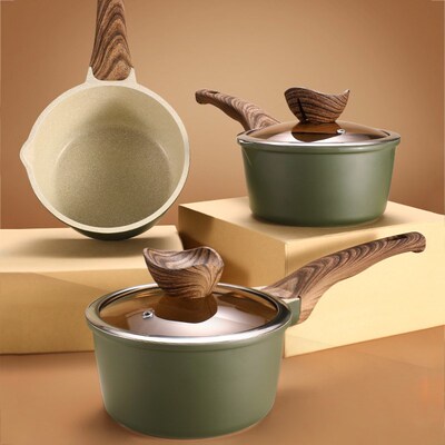 16cm Aluminum Alloy Non Stick Milk Heating Pot Baking Sauce