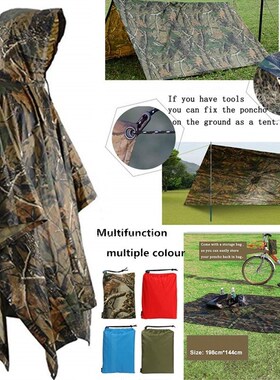 3 in 1 Multifunctional Raincoat Backpack Rain Cover Hiking C