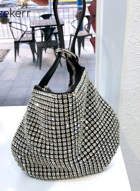 Bling Rhinestone Evening Bag Women 2020 Luxury Diamond Soft