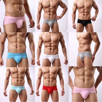 Hirigin Newest Men's Mid Rise Underwear Bulge Pouch Trunks