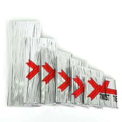 High Quality 800Pcs Metallic Twist Tie Wire 4MM Width Packag