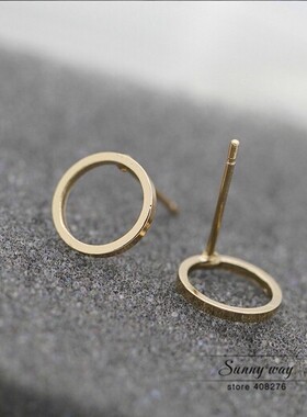 Timlee E200  Free shipping Cute Round Circle Studs Earrings