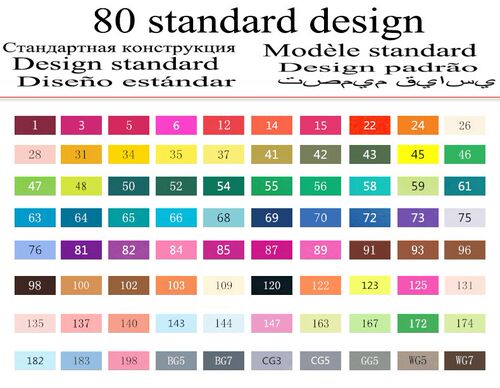 30/40/60/80 Color Alcohol Based Marker Drawing Pen Set Manga